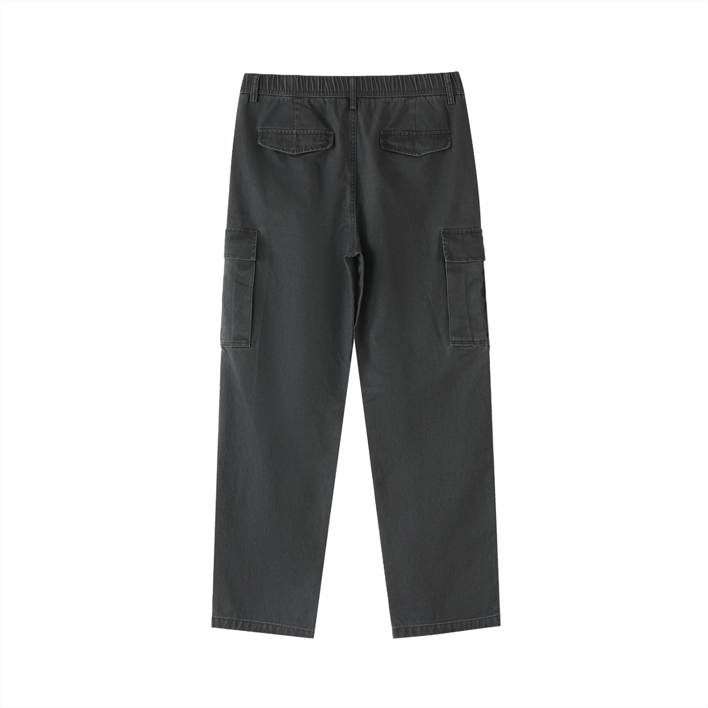 cotton elastic-waist cargo pants