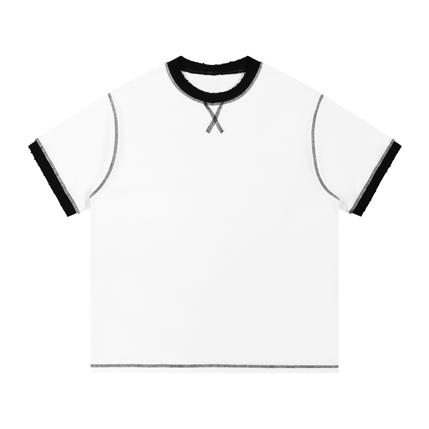 contrast-stitched cotton t-shirt