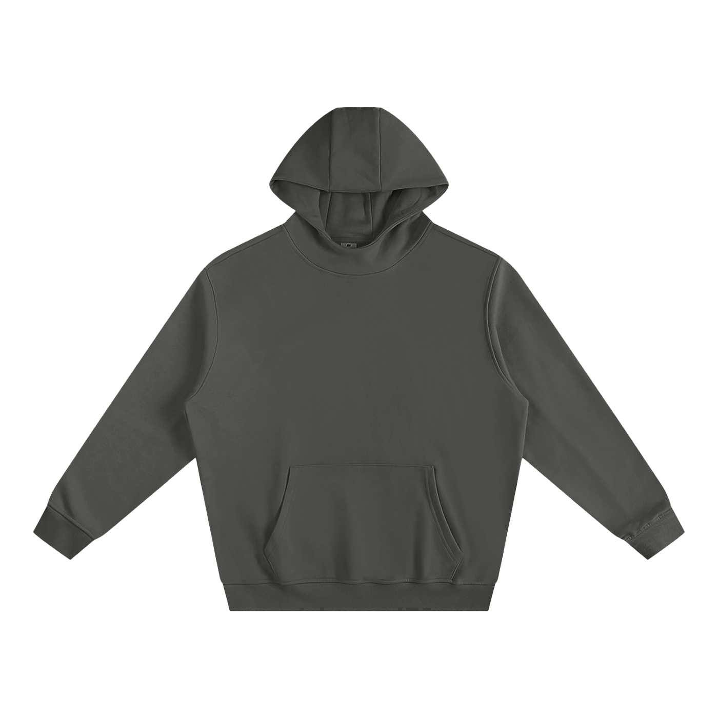 fleeced high neck hoodie