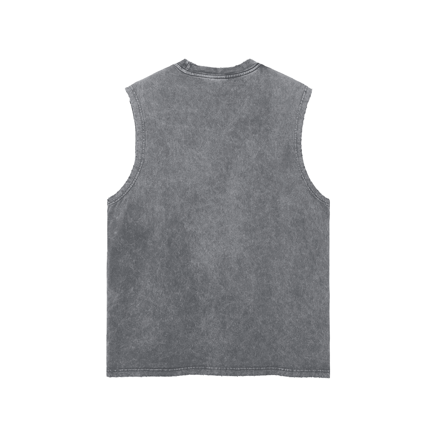 acid washed frayed hem tank top