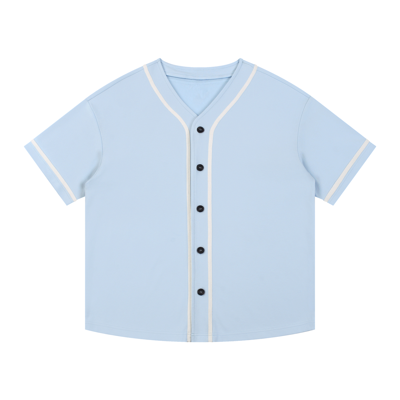 contrast piped button-up jersey