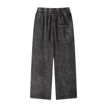 Acid Washed Straight Leg Joggers
