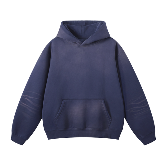 Streetwear Monkey Washed Dyed Fleece Hoodie 375 GSM