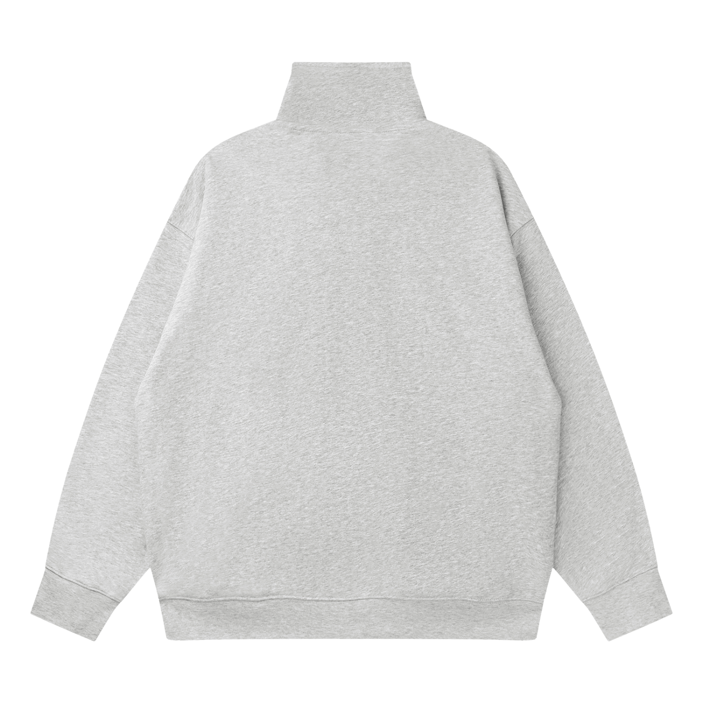 quarter-zip drop shoulder sweatshirt