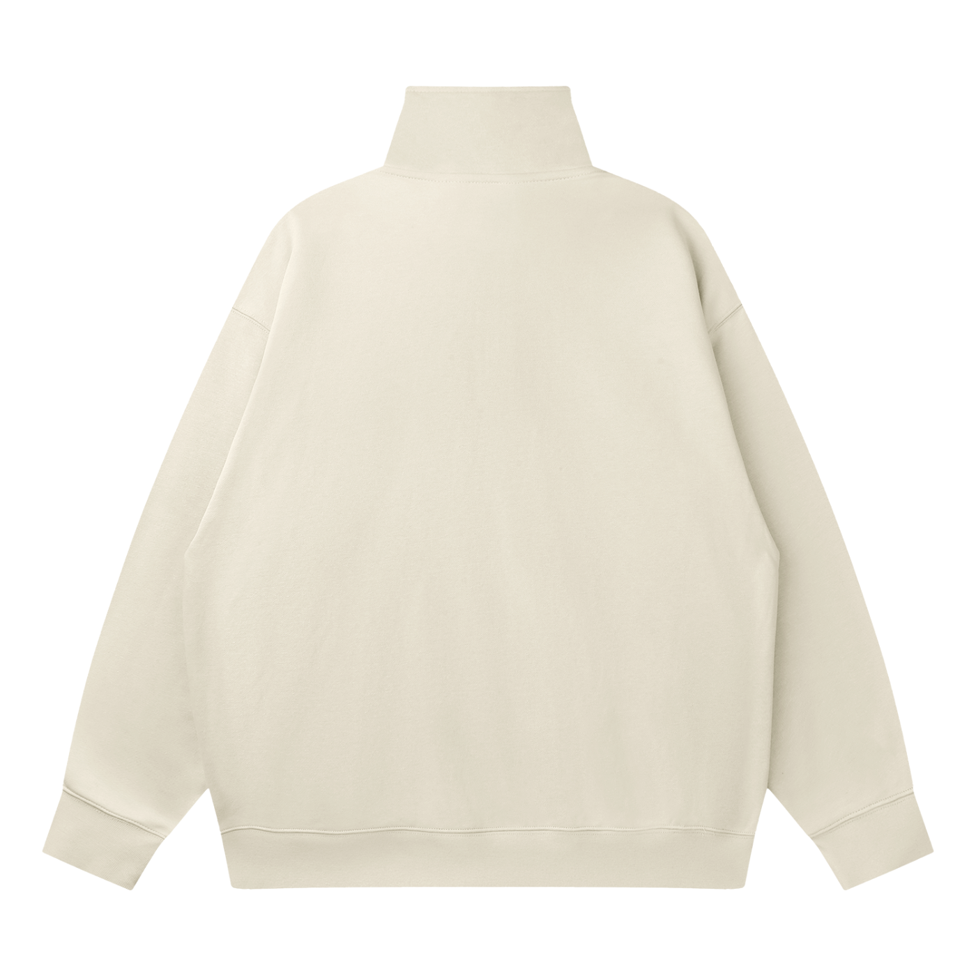 quarter-zip drop shoulder sweatshirt