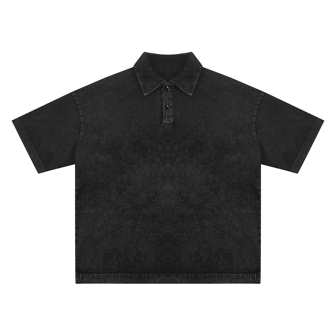 heavyweight acid-washed polo t-shirt