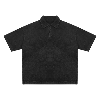 Heavyweight Acid-Washed Polo T-Shirt