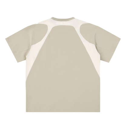 Contrast Panel Cotton T-Shirt