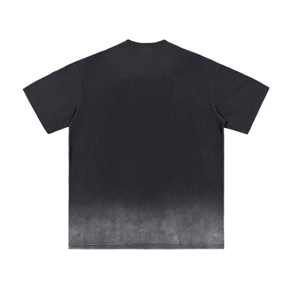 Black Vintage Washed Gradient T-Shirt 250 GSM