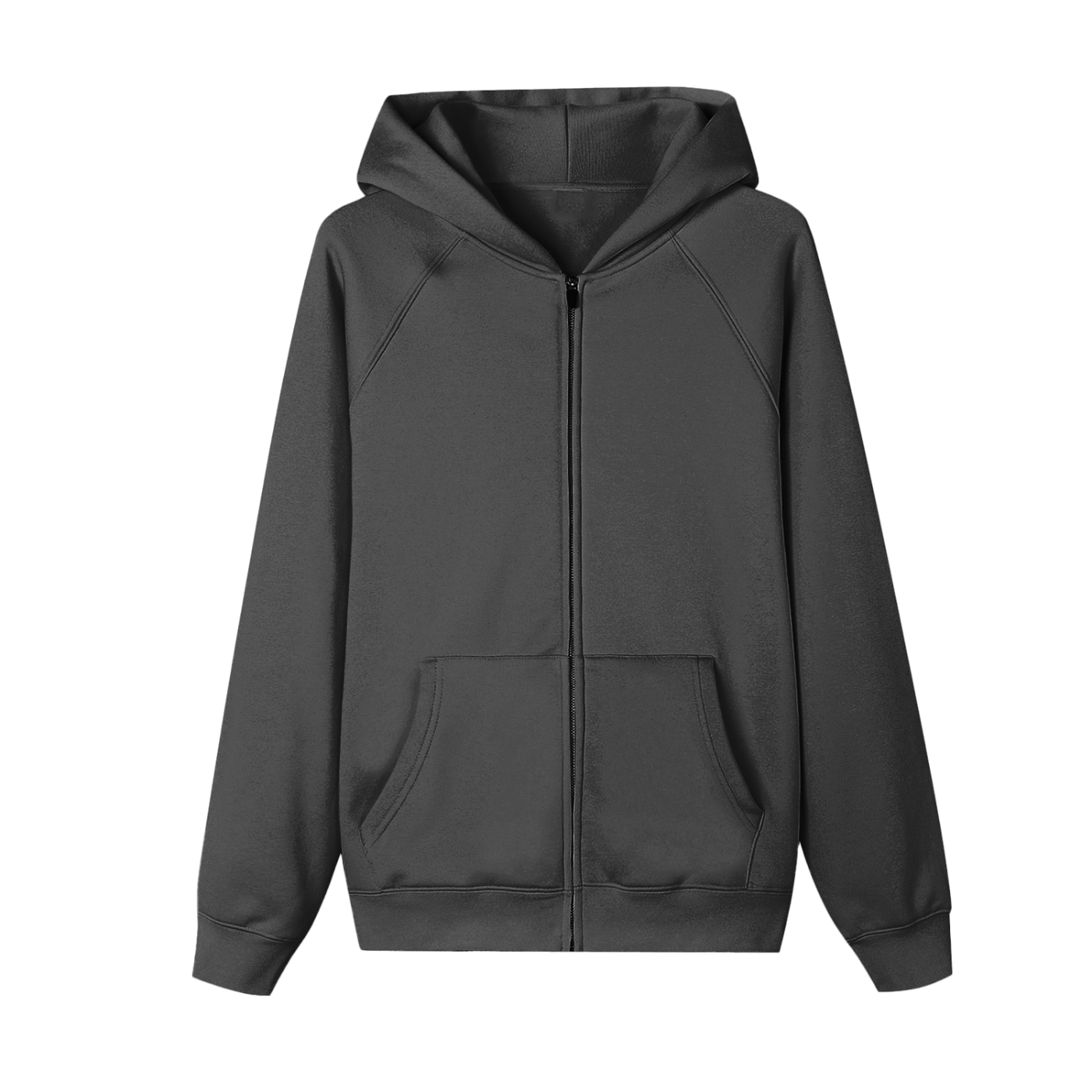 essential zip-up fleece hoodie