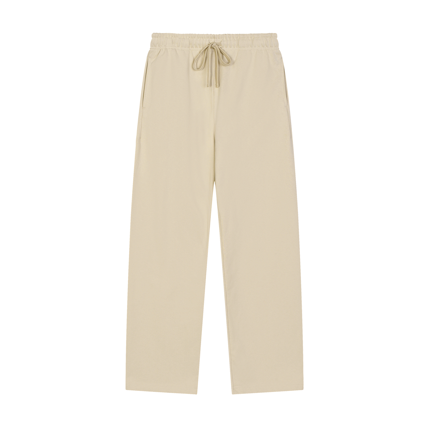 solid colour straight-leg joggers