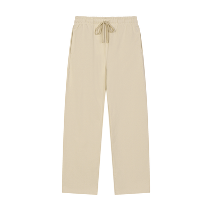 Solid Colour Straight-Leg Joggers