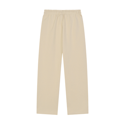 Solid Colour Straight-Leg Joggers