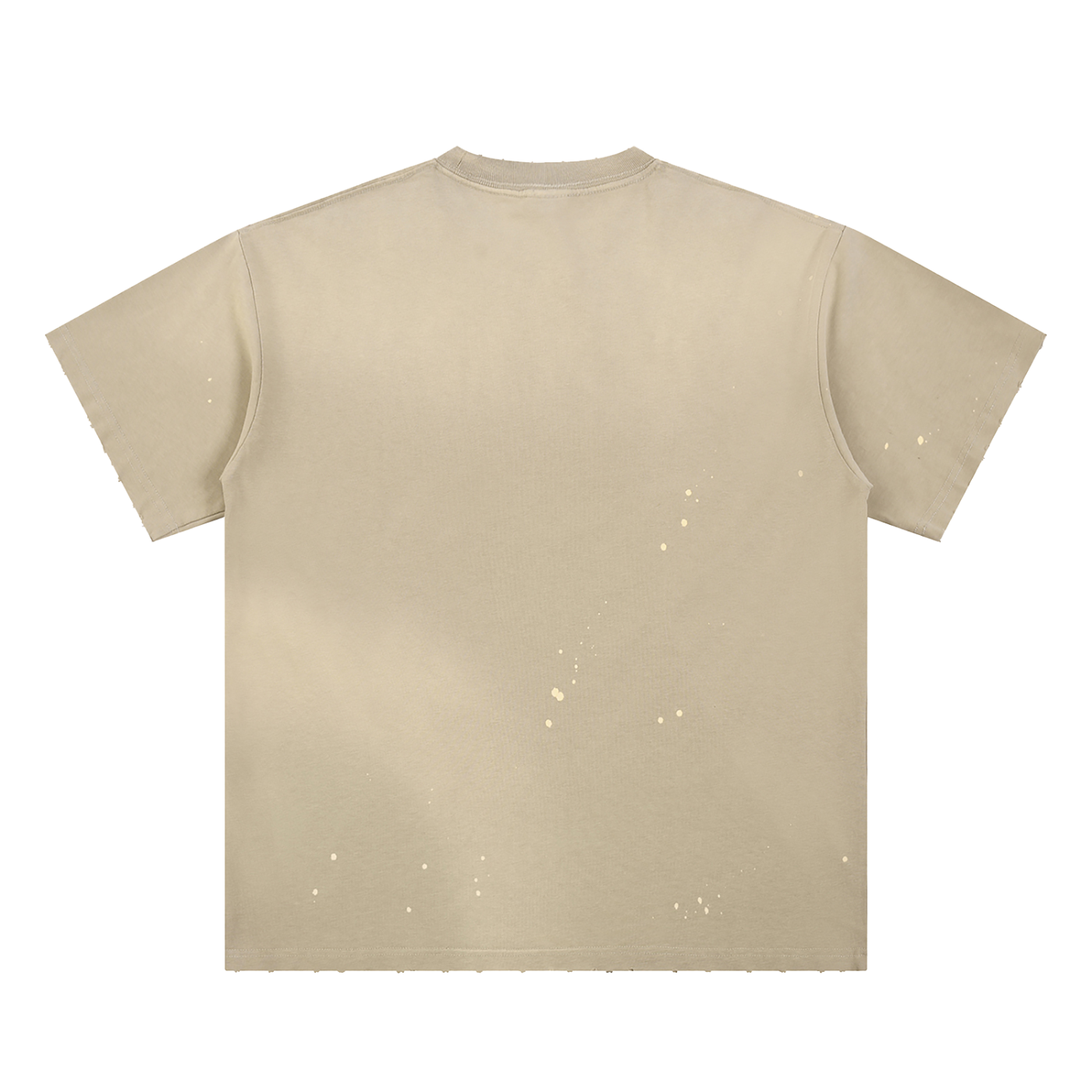 hand-frayed sunfade paint splatter t-shirt