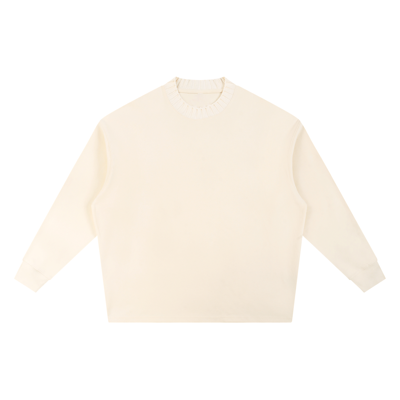 knitted round neck oversize sweatshirt