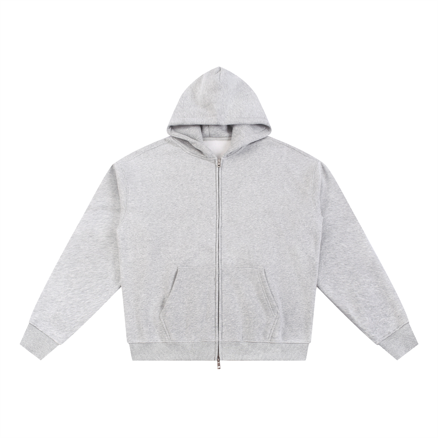 essential fleece zip-through hoodie