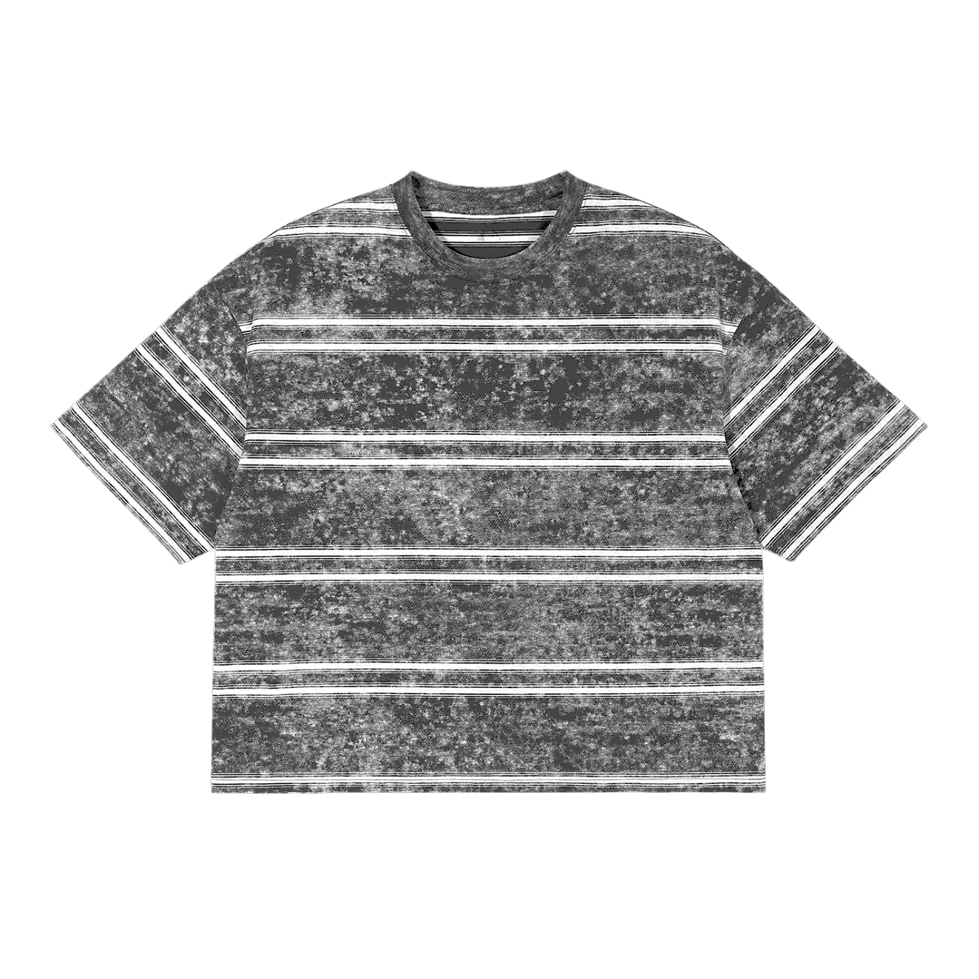 acid washed striped boxy t-shirt