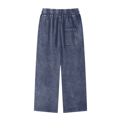 Acid Washed Straight Leg Joggers