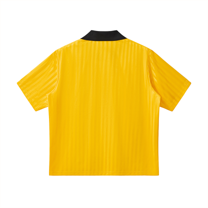 Contrast Collar Striped Football Jersey