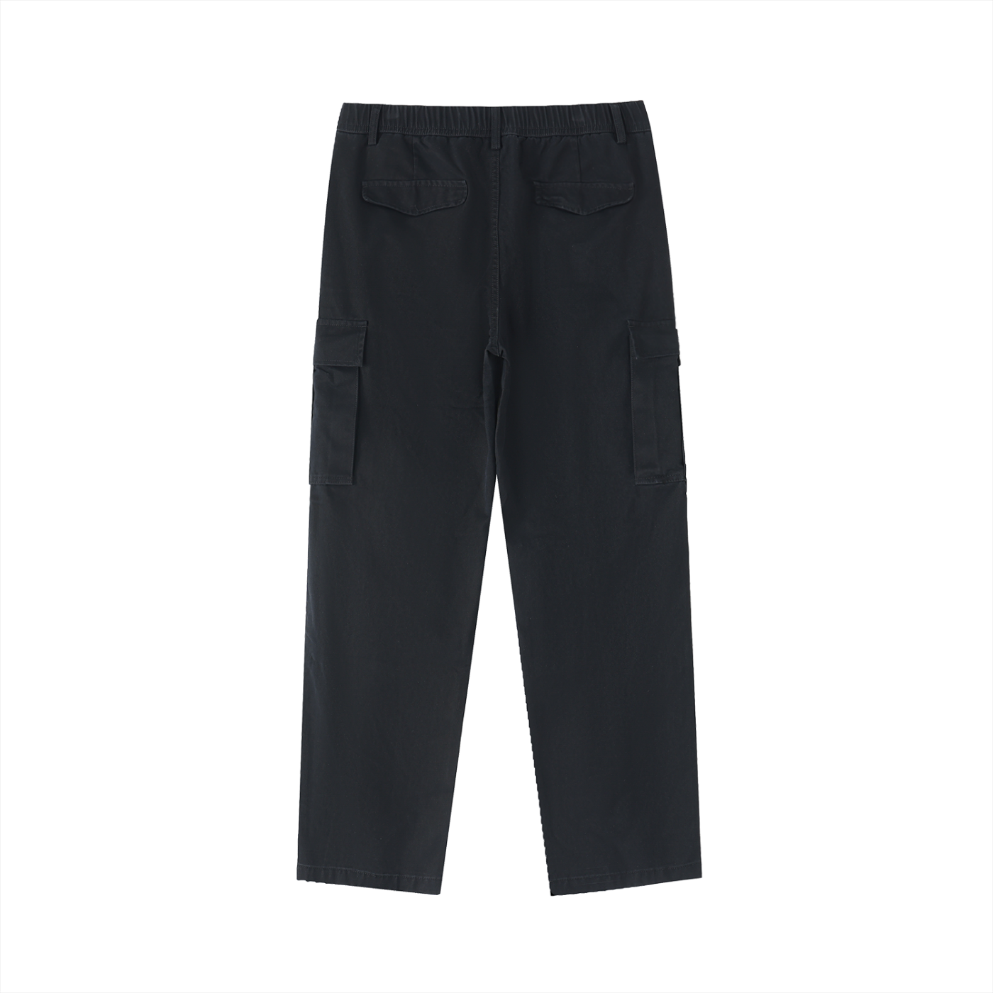 cotton elastic-waist cargo pants