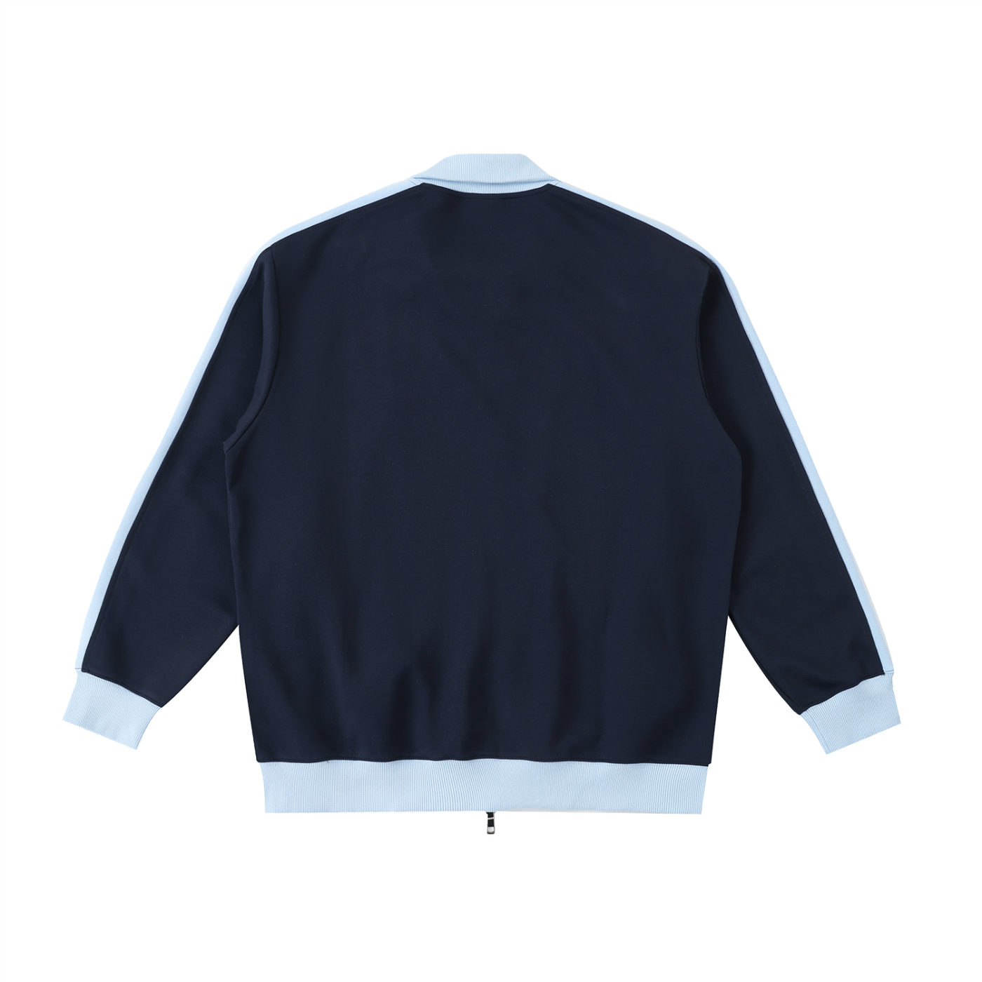 contrast trim stand collar jacket