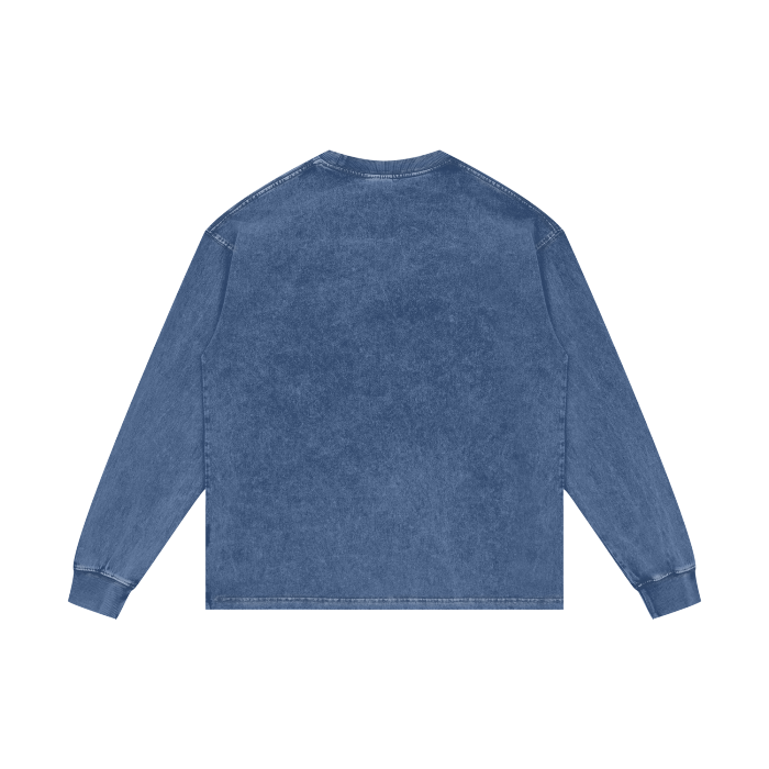 acid wash oversized long sleeve t-shirt 250 gsm