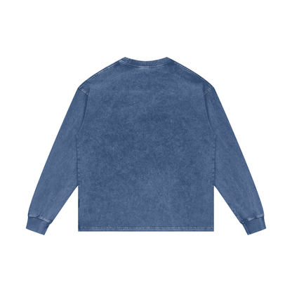 Acid Wash Oversized Long Sleeve T-Shirt 250 GSM