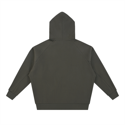 Dolman Sleeve Zip-Through Fleece  Hoodie