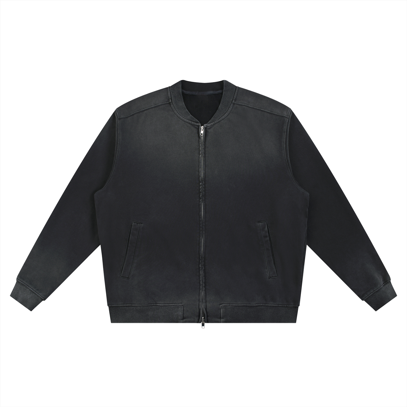 sun fade heavyweight baseball jacket