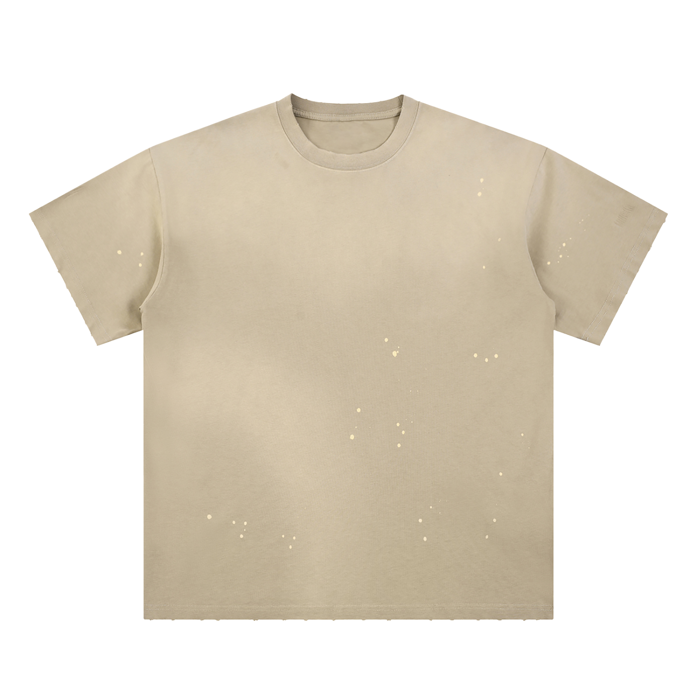 hand-frayed sunfade paint splatter t-shirt