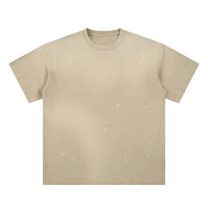 Hand-Frayed Sunfade Paint Splatter T-Shirt
