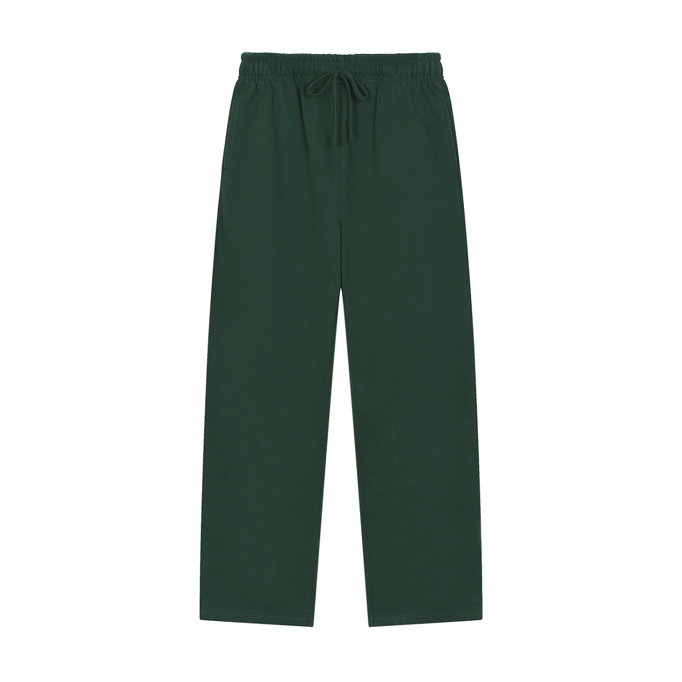 solid colour straight-leg joggers