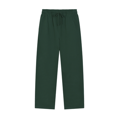 Solid Colour Straight-Leg Joggers
