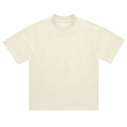 Heavyweight Knitted Round Neck T-Shirt 305 GSM