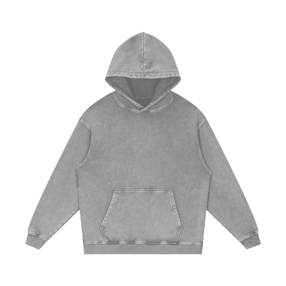 Acid Washed Loose Cotton Hoodie