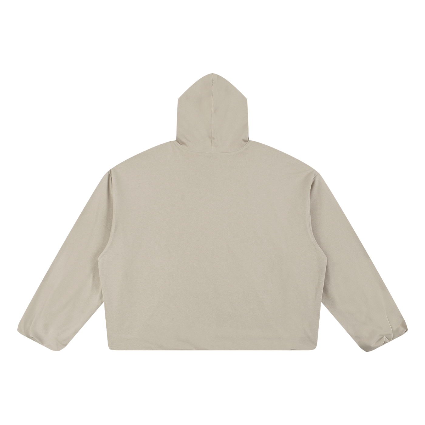boxy gather-hem hoodie