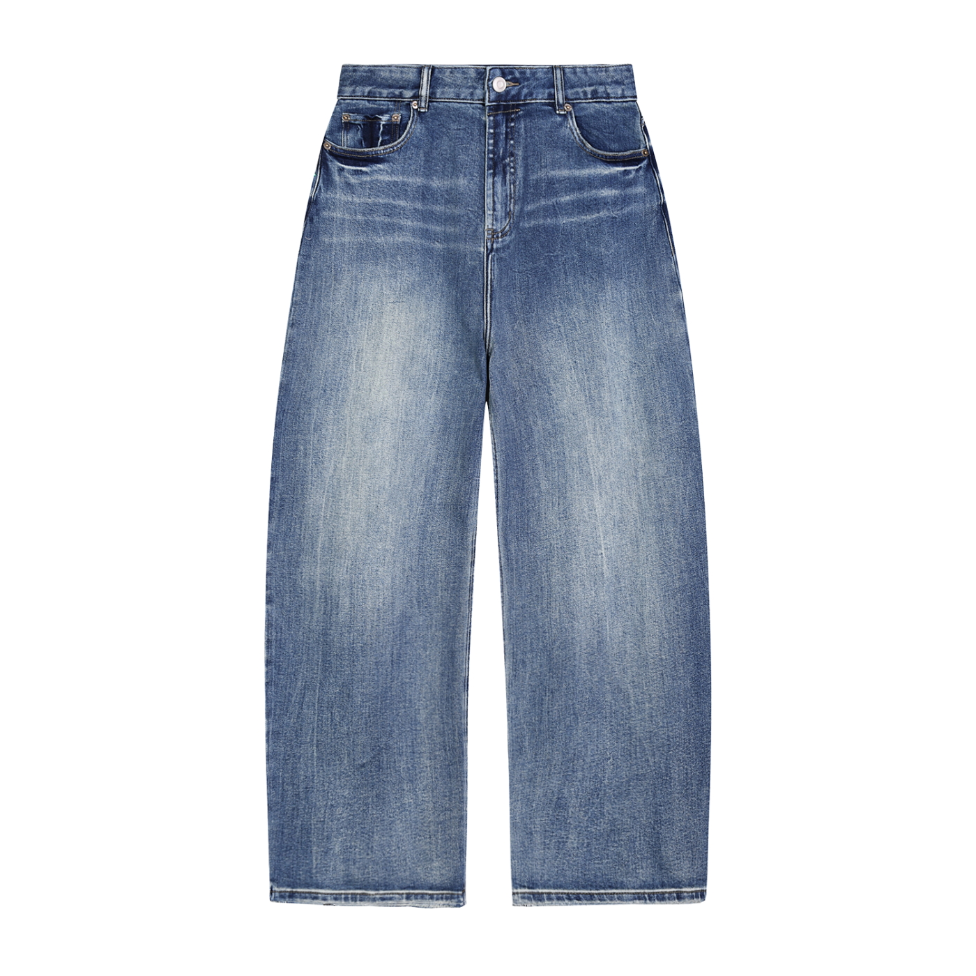 sun fade heavyweight denim jeans