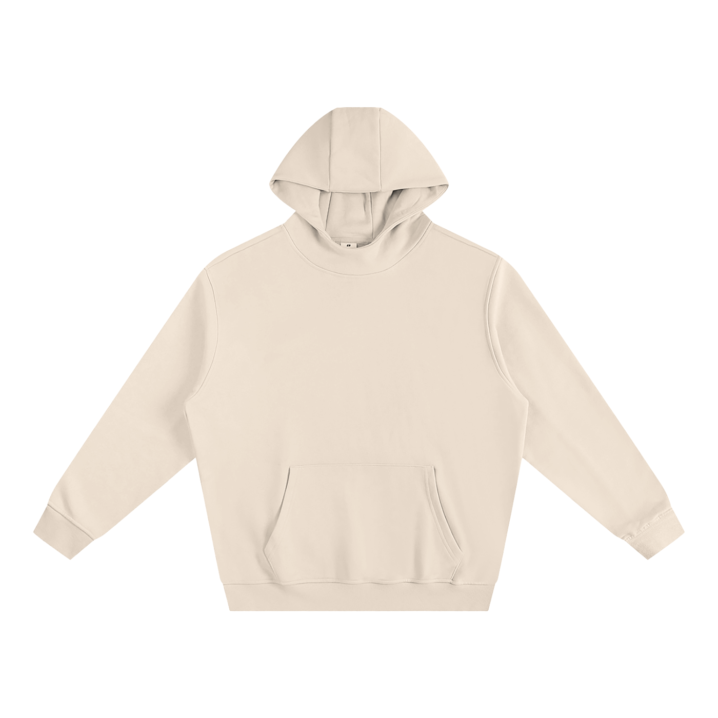 fleeced high neck hoodie