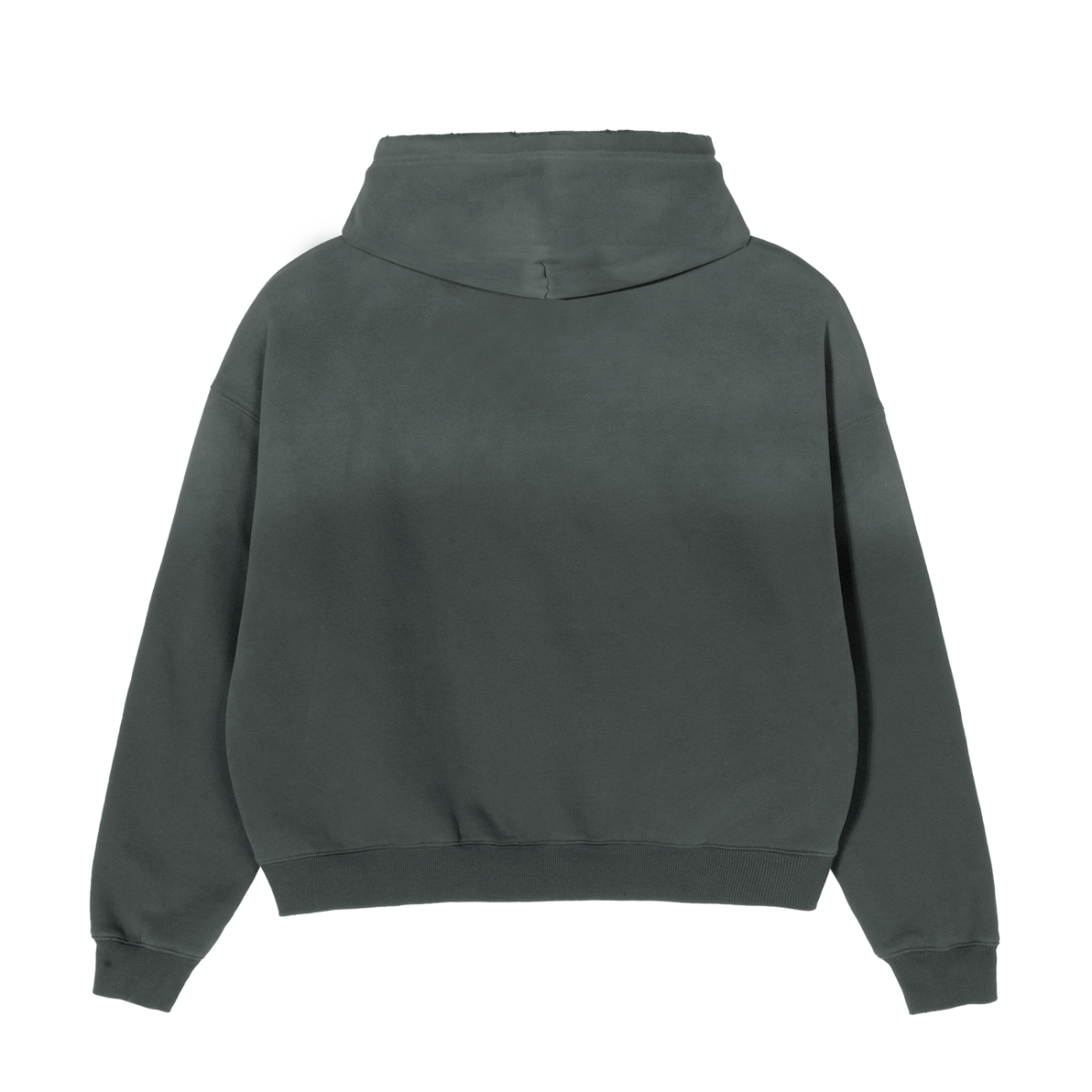 frayed sunfade boxy fleece hoodie