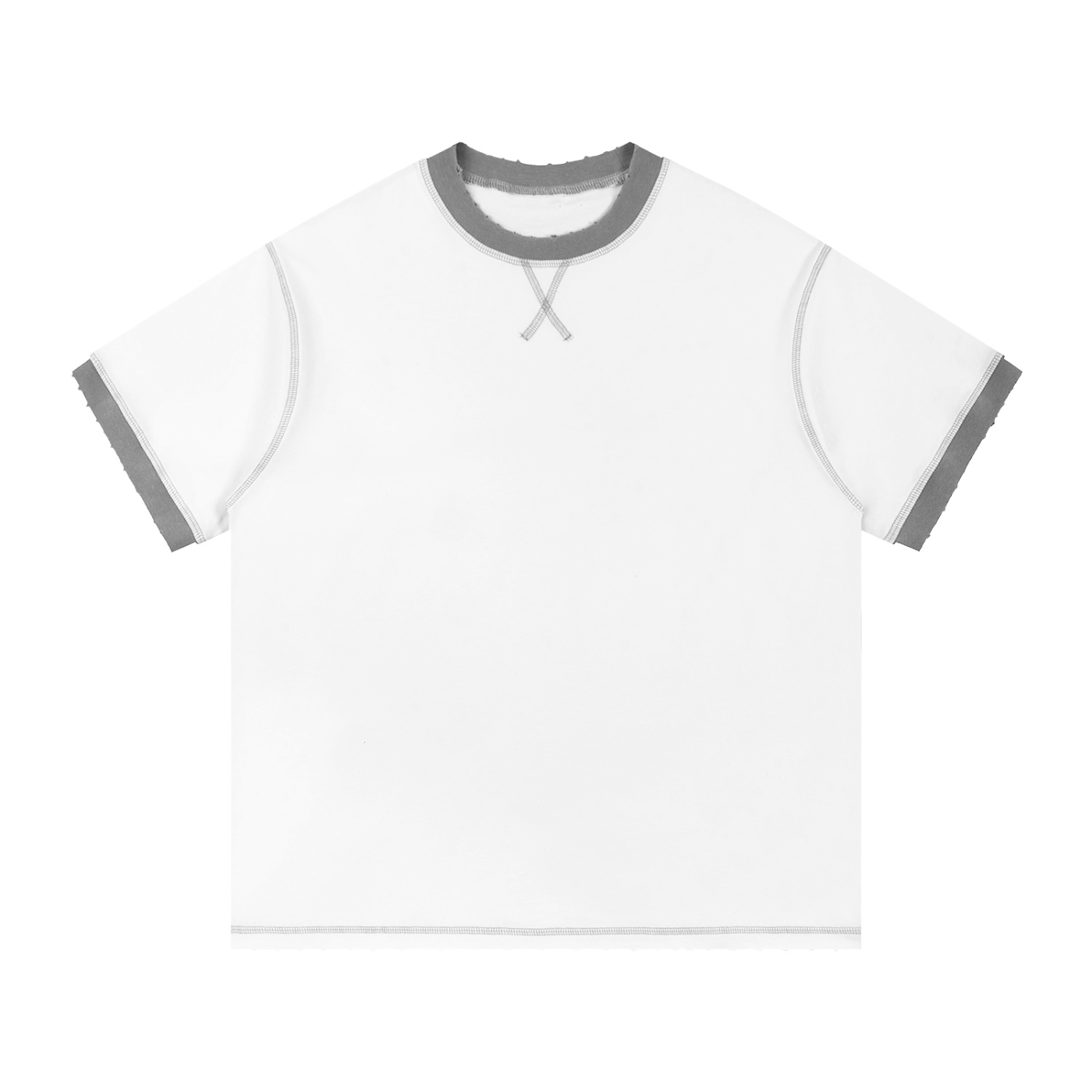 contrast-stitched cotton t-shirt