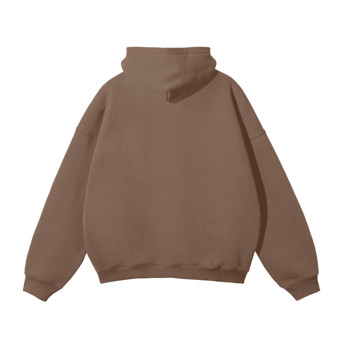 streetwear oversized solid colour fleece hoodie 350 gsm