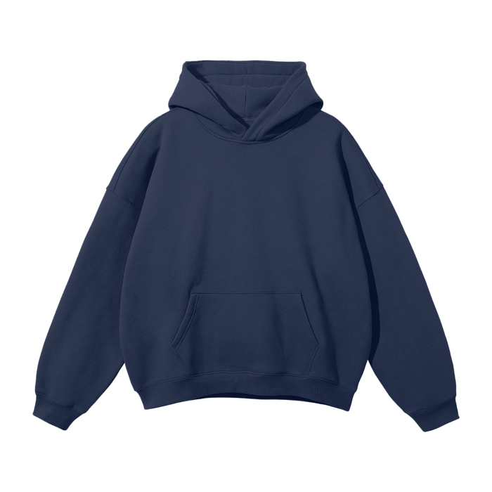 streetwear oversized solid colour fleece hoodie 350 gsm