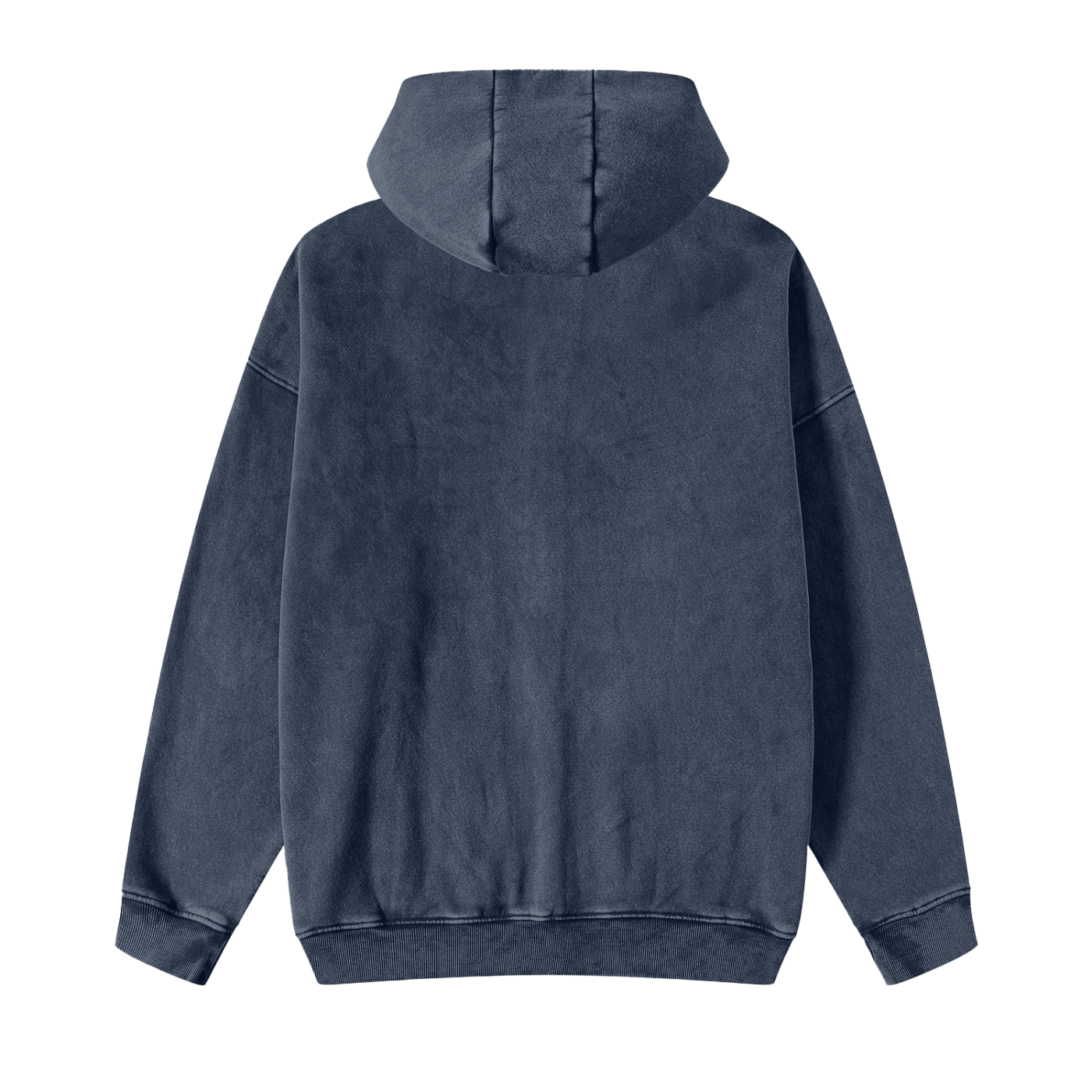 acid washed zip-through fleece hoodie
