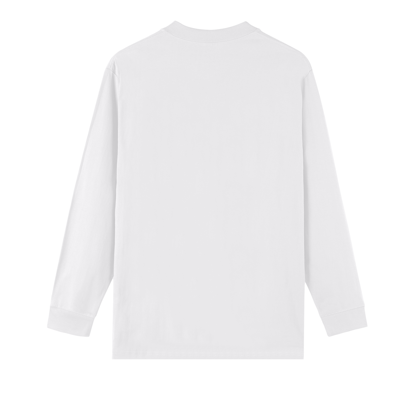crew neck drop shoulder long sleeve shirt
