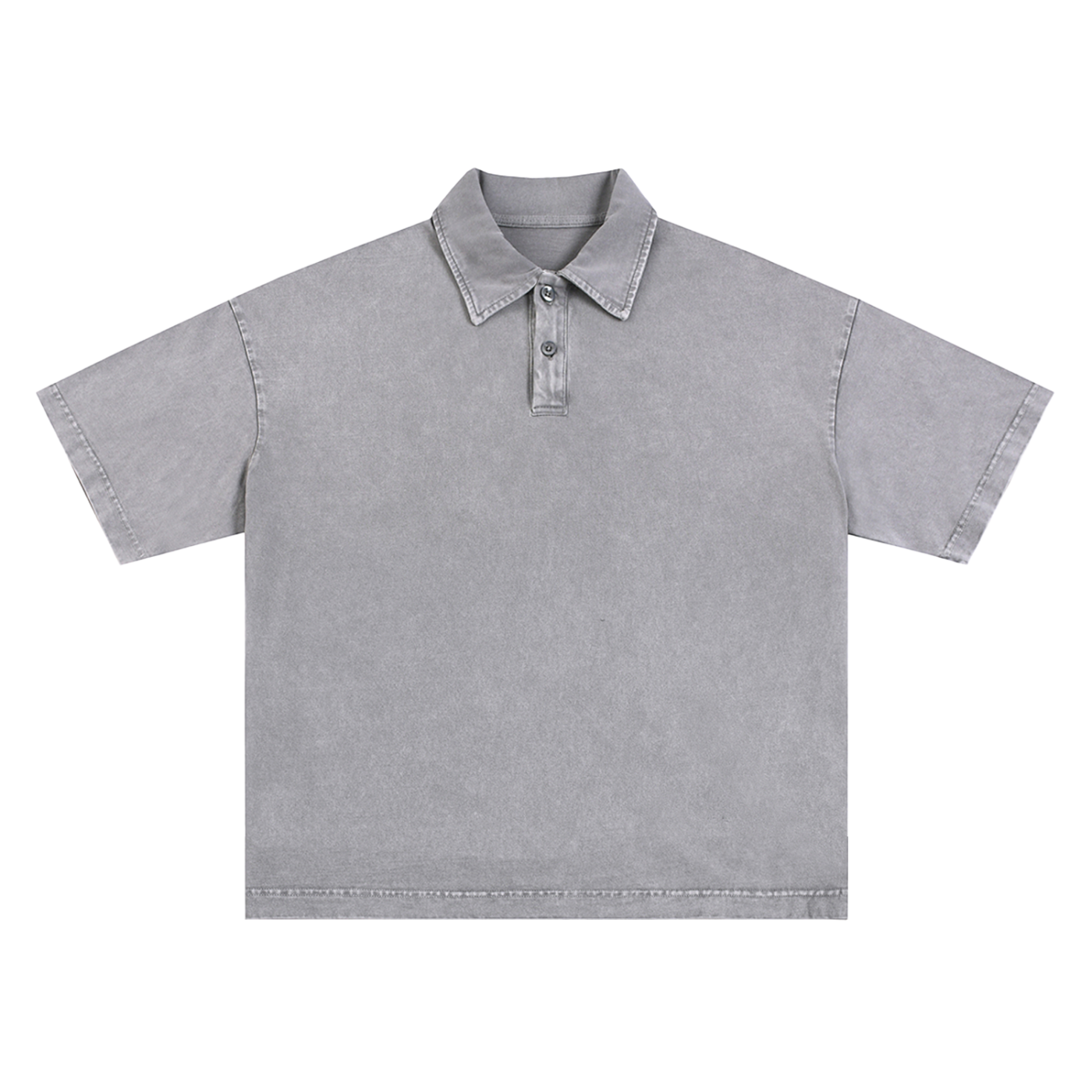 heavyweight acid-washed polo t-shirt