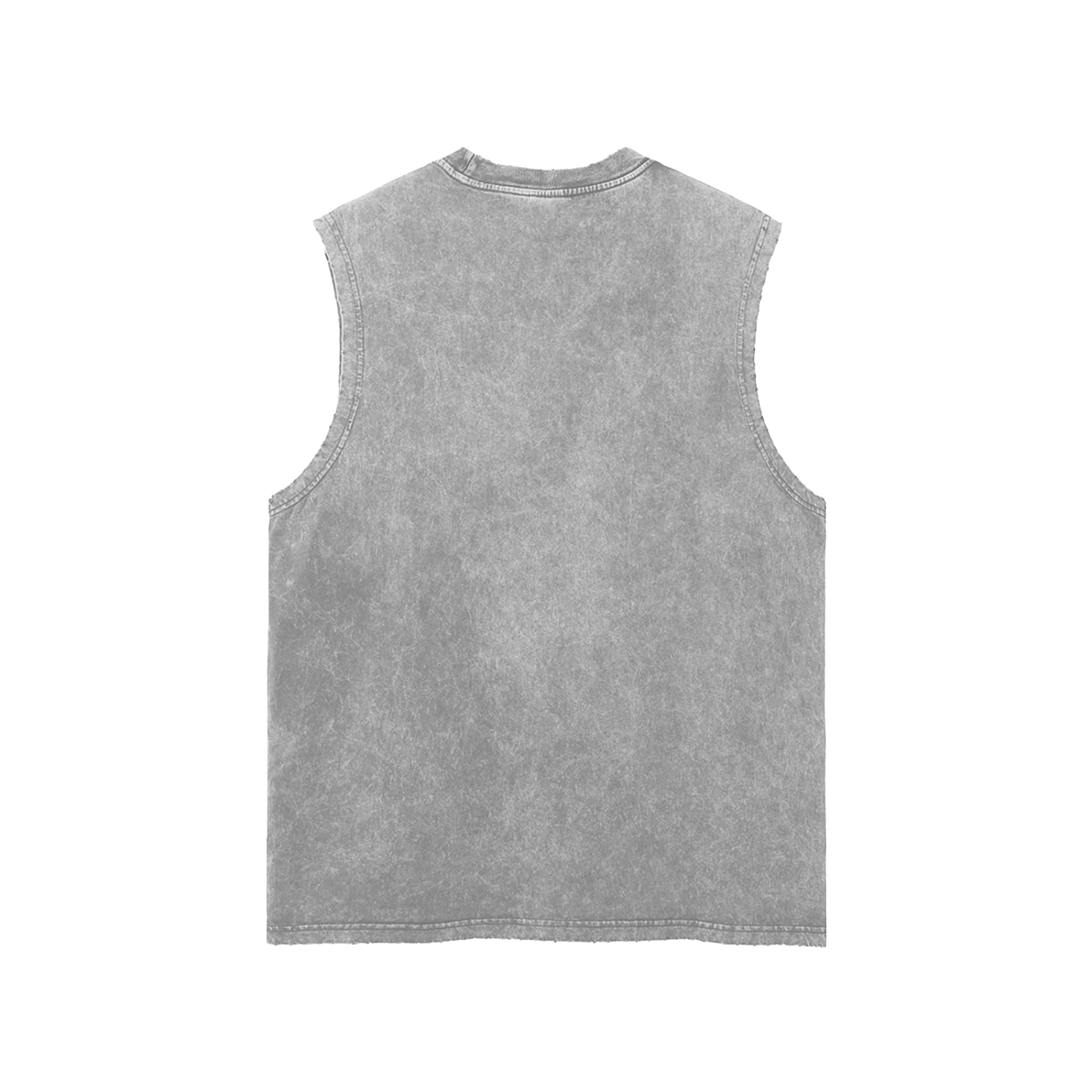 acid washed frayed hem tank top