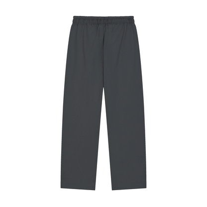 Solid Colour Straight-Leg Joggers