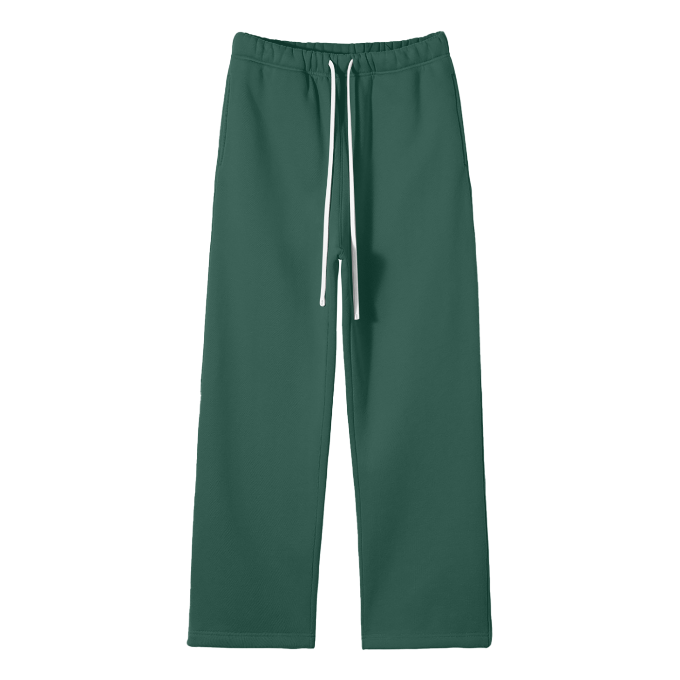 solid colour fleece straight leg joggers