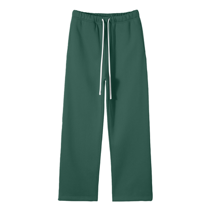 Solid Colour Fleece Straight Leg Joggers