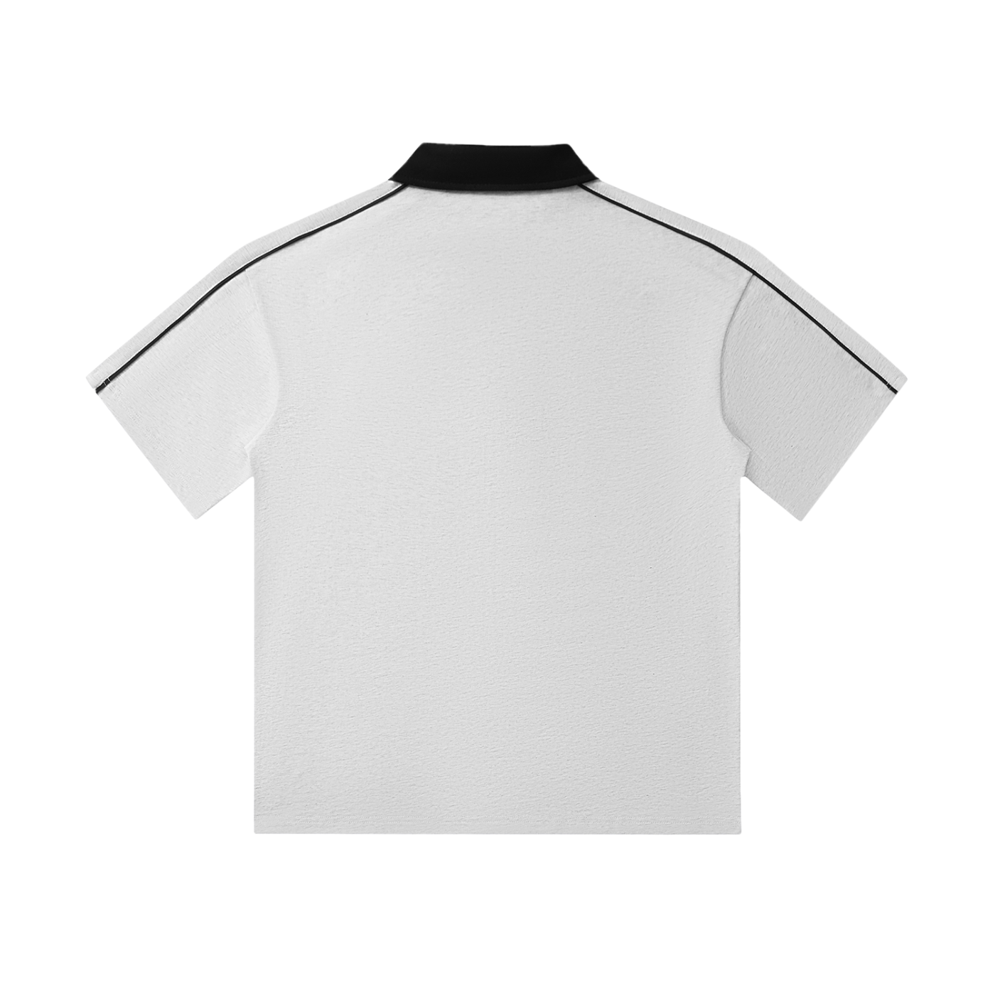 contrast collar short-sleeve polo shirt
